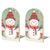 Merry Christmas Cute Snowman Wood Book Ends Heavy Weighted Bookends