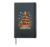 Merry Christmas XMAS Dachshund Hardcover Journal, Black
