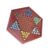 MERRYHAPY Hexagon Chinese Checkers Wooden Board Game with Glass Marbles and Storage Drawer for Family Entertainment, Strategy Game Suitable and Adults