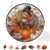 Mestart 83 Pieces Acrylic Puzzle Stained Glass Window Hanging, DIY Kit Moonlit Thanksgiving Turkey Fall Pumpkin Maple Leaf Decor, Home Garden Ornament for Mom Women Family Friends 7.87
