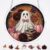 Mestart 83 Pieces Acrylic Puzzle Stained Glass Window Hanging, DIY Kit Moonlit Spooky Halloween Ghost Pink Pumpkin Whimsical Flower Decor, Home Garden Ornament Gift for Mom Women Family Friends 7.87