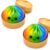 Met-edianger 2pcs Rainbow Dumpling Toy with Steamer Box, Funny Squeeze Dough Stress Ball, Realistic Steamed Bun Fidget Sensory Toy for Adult Gift