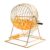 Metal Bingo Cage Wheel, Manual Lottery Drawing Machine, Bingo Game Set Holds 200 Balls, Easy Operation, for Entertainment Venues Large Groups, Parties Gold