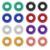 Metal Decompression kit – 16 Pack Spiky Sensory Rings for Anxiety Stress Relief, 8 Assorted Colors