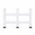 Metal Garden Fence, Zinc Steel, White and Green, Assembled, 60