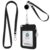 Metal Id Badge Holder Retractable Clip with Detachable 2 Lanyards – Black