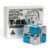 Metal Infinity Cube | Sensory Desk Fidget Toy for Adults, Gift Blue/Silver