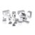 Metallic Assorted Decorative Geometry Shapes Set 16pcs – Creative Visual Display for Office Home School Classroom Teaching Learning Resource