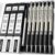 Metal Mechanical Pencil Set with Case, 6-Pack 0.5mm Fine Point Pencils