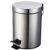 Metal Trash Can Foot-operated Silent Clamshell Trash Can Household Sorting Trash Can 8L and 12L/2 and 3 Gallons Stainless Steel (silver) Garbage Can for Indoor (Size : M) (Small)