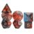 MEYZJRC 7Pcs Acrylic Polyhedral Party Playing Table Game, Star Dark Red