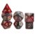 MEYZJRC 7Pcs Acrylic Polyhedral Party Playing Table Game, Star Red