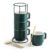 Miamolo Stackable Coffee Mugs Set of 4 with Holder Spoons 11oz Ceramic Cappuccino Cups for Espresso Latte Tea Drinks, Father’s Day,Dishwasher & Microwave Safe, Green