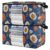 miaozhen 60L 2Pack Under Bed Shoe Storage Organizer with Reinforced Handles Japanese Sunflower Navy Skull clear window Organization And Storage Bedroom Closet