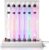 MiBoce 6 Rare Gas Glass Tube Set, Spectrum Discharge Tube Set, with Stand, He/ne/ar/h2/n2/hg, Spectral Tubes for Lab Demonstration, Science Education, Collection, Display, Teaching