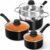 MICHELANGELO Nonstick Saucepan Set with Lids & Steamer, PFAS-Free Sauce Pan Set with Stay-Cool Handle, Ceramic Cooking Sets for For Home Kitchen, 1QT 2QT 3QT, Induction Compatible