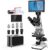 Microscope for Adults with 40X-2500X Magnification, Lab Trinocular Compound Microscope with Thermostat Stage, 7” LCD Screen, Built-in 5MP Camera for Lab School (Constant Temperature)