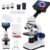 Microscope for Kids & Adults, 40X-2500X High-Power Compound Microscope for Students (Gray White)