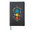 Midcentury Orbiting Planets Atomic Age Retro Space Science Hardcover Journal, Black