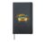 Midcentury Turntable Vinyl Records Atomic Age Retro Music Hardcover Journal, Black