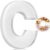 Mifoci 13.7inch Cardboard Letter Boxes Charcuterie Letters Board Fillable Reusable Trays Alphabet Serving Platter for Food Chocolate Candy Decoration Baby Shower Party Anniversary(Letter C)