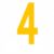 Mighty Line 4 Number Floor Marker, 10 ct, 4.5 x 10 in