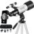 Mijiaowatch Telescope for Adult, 70mm Aperture 400mm Portable Telescope with Tripod, Finder Scope, Phone Adapter, Carrying Bag, Astronomical Refractors Telescopes for Kids Beginners Adults (White)