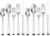 Mikasa Rockford 20-Piece Flatware Set, Service for 4, Forged 18/0 Stainless Steel Silverware with Modern Square-Cut Design, Dishwasher Safe Cutlery Set (Pack of 2)