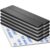 MIKEDE 10 Pack Neodymium Bar Magnets with Adhesive Backing 60x10x3mm Black
