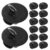 Mikikit 16pcs Locking Piggy Bank Stopper with Built-in Lock Head and Safe Coin Storage, Black Plastic Money Saving Box Plug for Home and Household Use