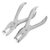 Mikinona 2pcs Heavy Duty Hand Held Single Hole Puncher for Cards and Jewelry with Ergonomic Grip, Portable Cold Rolled Steel Circle Paper Punch for Crafts and Document Handling