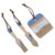 Mikinona 3pcs Chalk Wax Painting Brushes Set with Natural Boar Bristles, Beech Wood Handles, and Wide Flat Head, Non-Slip Grip for Furniture Restoration and DIY Home Refinishing