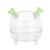 Mikinona Hamster Litter Box and Bath 2-in-1 Small Animal Potty Easy to Pet Material in Light Green, Multi-use Habitat Accessory for Guinea Pigs and Small Pets