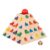 Milageto Children Pyramid Game Educational Game Skill Game Color Matching Wooden Construction with Dice Rolling and Stick Removal Suitable for Preschool playroom Classroom Activities
