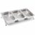 Milageto Commercial Ingredient Tray Food Tray Condiment Organizer Garnish Station Prep with Easy Access Compartments for Suitable for, 3 Grids 6.5cm + 8cm Stand + PC Closed Lid