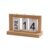 Milageto Desk Calendar Display Flip Calendar Card Holder Metal Frame Paper Cards Tabletop Decor Open Frame Minimal Base Suitable for office home apartment gallery counter , Wood Color , Flip Calendar Assembled