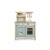 Milageto Wooden Play Kitchen Realistic Children’s Kitchen Playset Floor-Standing Wooden Play Cooking Set for Classroom , Blue European Kitchen C-Style