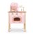 Milageto Wooden Play Kitchen Set with Countertop Shelf and Interactive Appliance Details for Kids Home Role Play, Pink, Style to 1