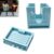 Milk Crate Sticky Note Holder with Template, 3×3 Inch Memo Pad Box (Blue)