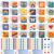 Mimorou 30 Set Kids Pre Drawn Canvas for Painting Kit 30 Pcs Outlined Mini Canvas Boards 3×3 Inch with Acrylic Paint Pots and Brushes for Group DIY Craft Party Favors Large Gatherings