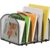 MINDEPOT 5-Section Desk File Organizer, Vertical Desktop File Holder Mail Sorter File Folder Holder Organization for Office School & Classroom (Black – 1Pack)