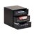 Mind Reader 3 Drawer Desk Organizer, Metal Storage Unit with 3 Sliding Drawers for Clips Sticky Notes and Small Office Supplies, Desktop Organizer, Black