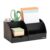 Mind Reader 7 Compartment Desktop Organizer, Office Desk Organizer for Pens, Mail and Accessories, Workspace Organizer, Plastic, Black
