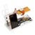 Mind Reader Desktop Organizer, Steel and Wood Desktop Dock, Catchall Tray for Phone, Wallet, Watch, Keys, White