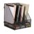 Mind Reader Mesh File Organizer with Drawer, 4 Slot Vertical File Holder with Removable Dividers, Desktop Organizer, Black
