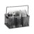 Mind Reader Multi-purpose Storage Caddy with Handle, Desktop Organizer, Cutlery Holder, 4 Compartments, Metal Mesh, Black (Pack of 9)