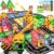 Mine World Magnetic Tiles Building Set with Magnet Crane, Magnetic Building Blocks for Kids Ages 3+, Gfit for Boys and Girls