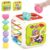 MINGKIDS 7 in1 Baby Sensory Montessori Activity Cube Toys, Shape Sorter Early Learning Toys,Developmental Infant Birthday Gifts for Toddler Age 1 2 3