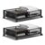 Mingzhe 2 Pack Underbed Storage Containers with Wheels and Visible Grid