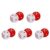 Mingzhe 5 Pair Red White Heart Dice Plastic Safe Portable Gaming Dice Set with Charming Heart Shaped Points for Parties Travel Games